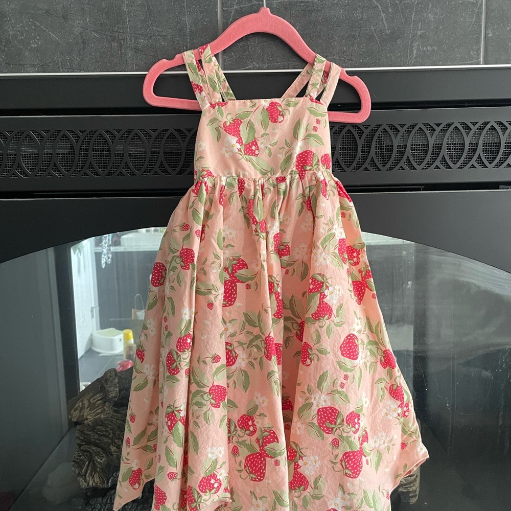Cynthia Rowley Pink Strawberry Print Sundress